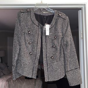 White House Black Market Tweed Moto Jacket